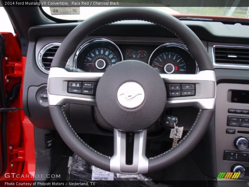Race Red / Charcoal Black 2014 Ford Mustang V6 Convertible