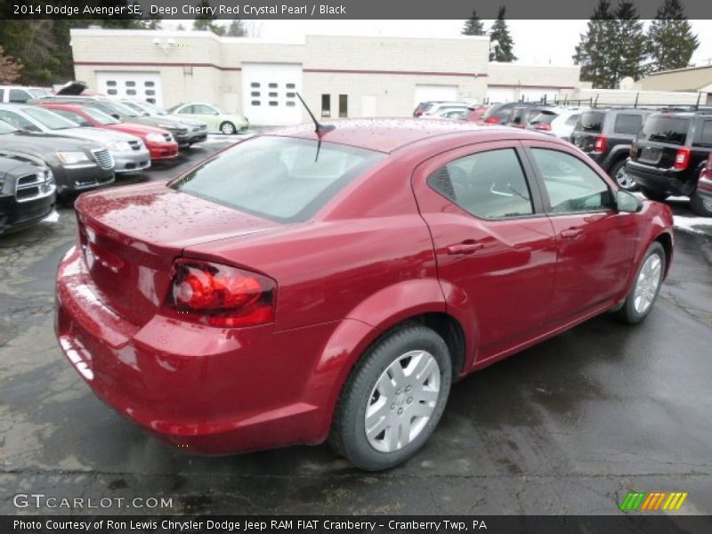 Deep Cherry Red Crystal Pearl / Black 2014 Dodge Avenger SE