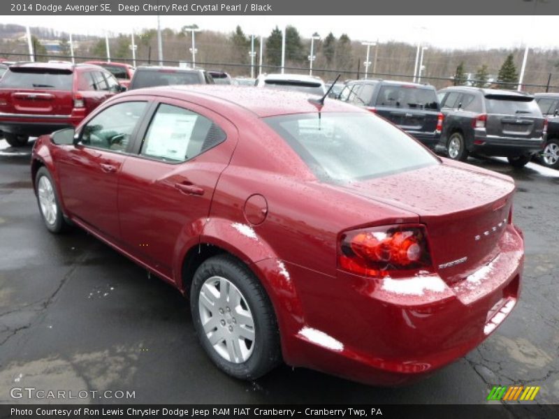 Deep Cherry Red Crystal Pearl / Black 2014 Dodge Avenger SE