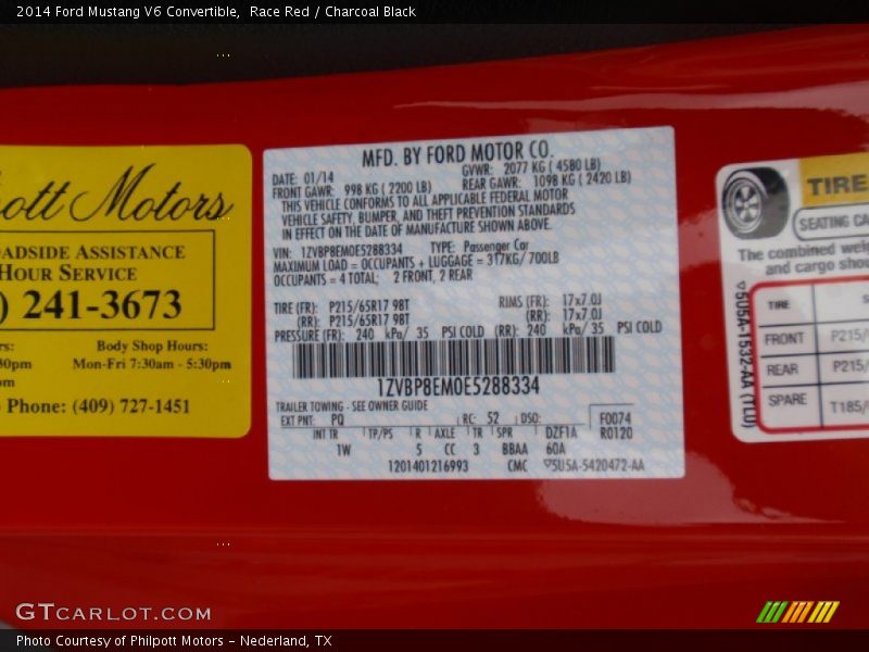 Race Red / Charcoal Black 2014 Ford Mustang V6 Convertible