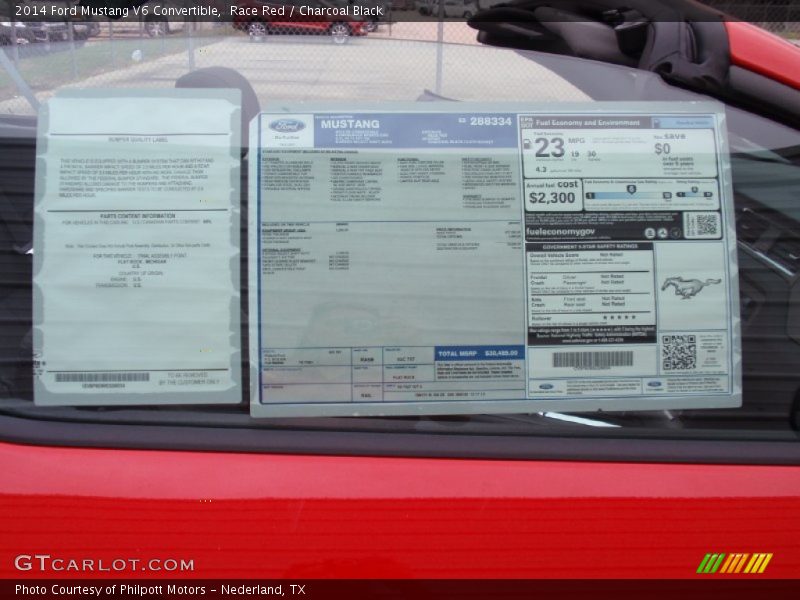Race Red / Charcoal Black 2014 Ford Mustang V6 Convertible