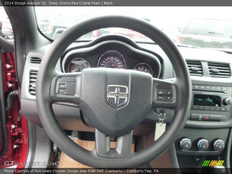 Deep Cherry Red Crystal Pearl / Black 2014 Dodge Avenger SE