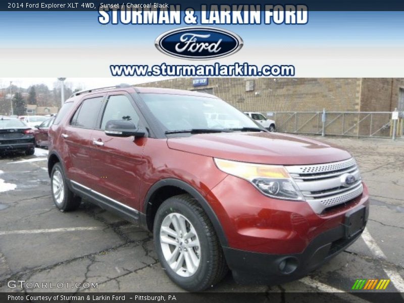 Sunset / Charcoal Black 2014 Ford Explorer XLT 4WD