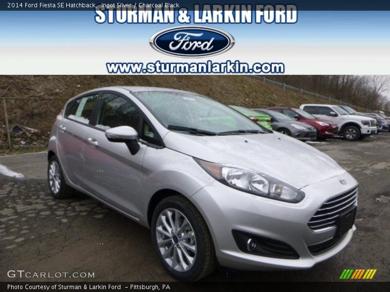Ingot Silver / Charcoal Black 2014 Ford Fiesta SE Hatchback