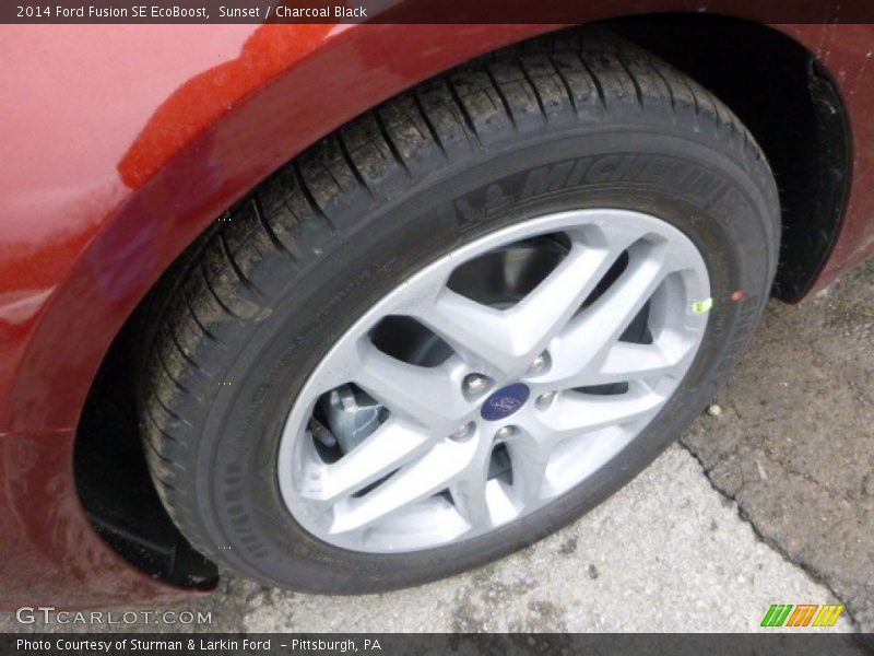 Sunset / Charcoal Black 2014 Ford Fusion SE EcoBoost