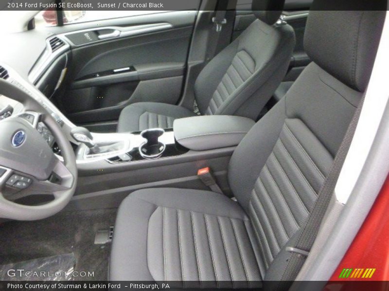 Sunset / Charcoal Black 2014 Ford Fusion SE EcoBoost