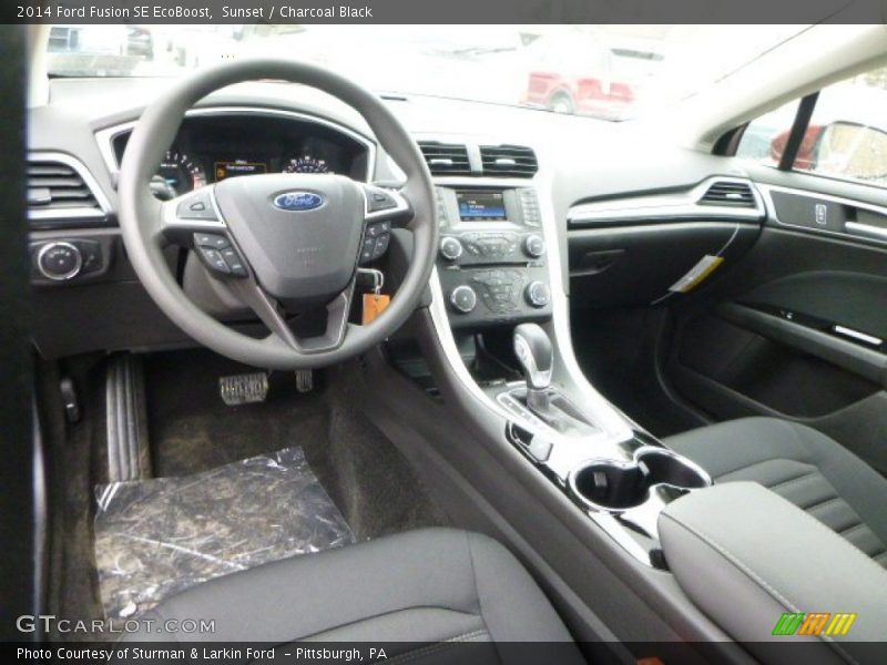 Sunset / Charcoal Black 2014 Ford Fusion SE EcoBoost
