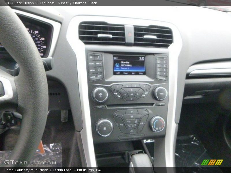 Sunset / Charcoal Black 2014 Ford Fusion SE EcoBoost