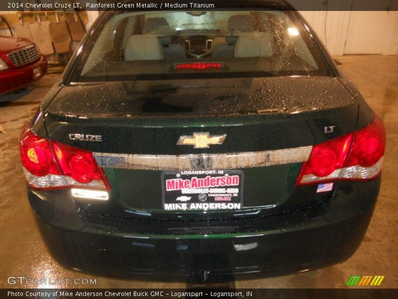 Rainforest Green Metallic / Medium Titanium 2014 Chevrolet Cruze LT