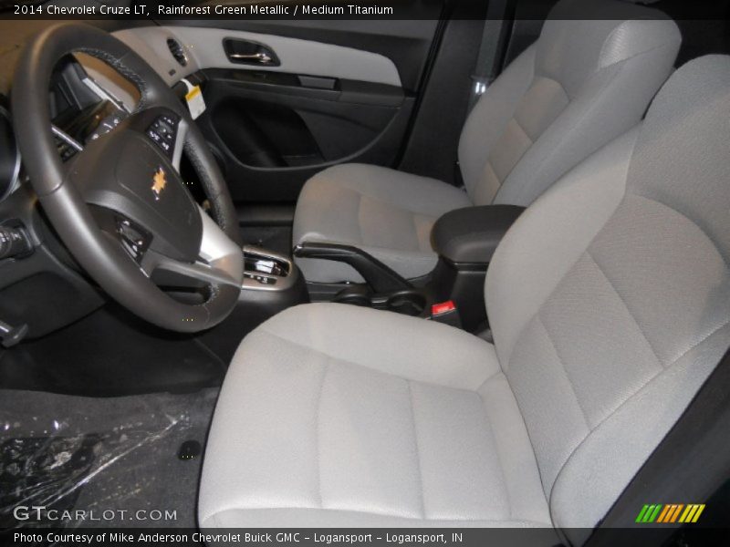 Rainforest Green Metallic / Medium Titanium 2014 Chevrolet Cruze LT