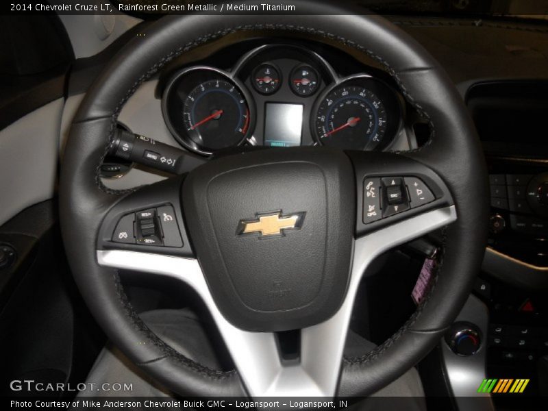Rainforest Green Metallic / Medium Titanium 2014 Chevrolet Cruze LT
