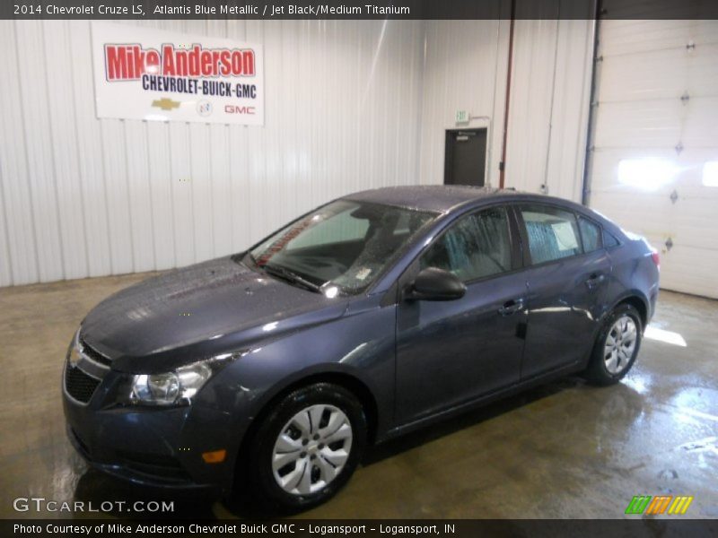 Atlantis Blue Metallic / Jet Black/Medium Titanium 2014 Chevrolet Cruze LS