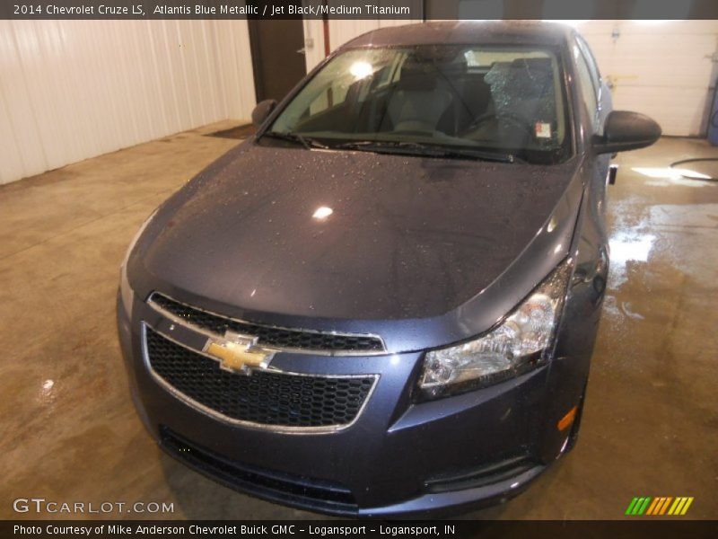 Atlantis Blue Metallic / Jet Black/Medium Titanium 2014 Chevrolet Cruze LS