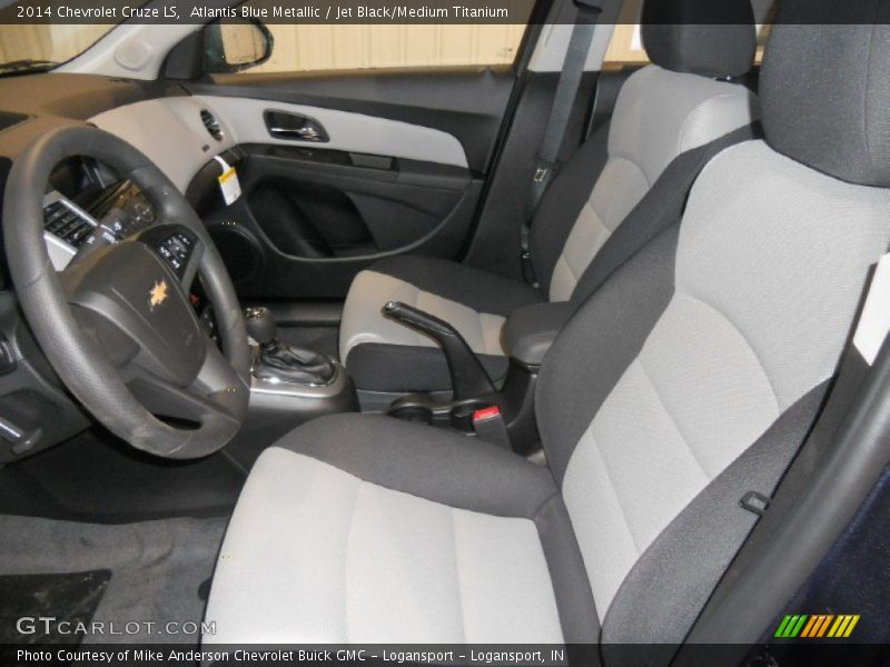 Atlantis Blue Metallic / Jet Black/Medium Titanium 2014 Chevrolet Cruze LS
