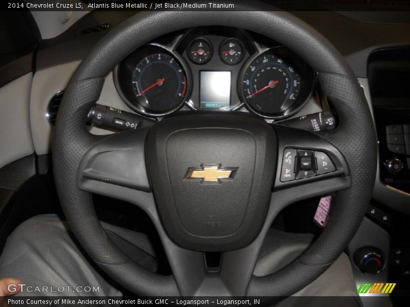 Atlantis Blue Metallic / Jet Black/Medium Titanium 2014 Chevrolet Cruze LS