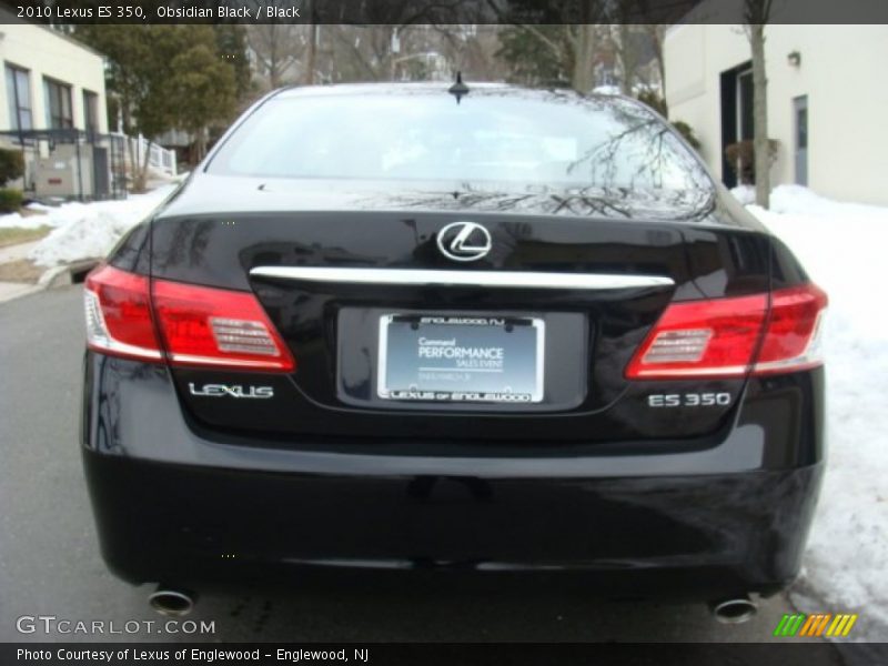 Obsidian Black / Black 2010 Lexus ES 350