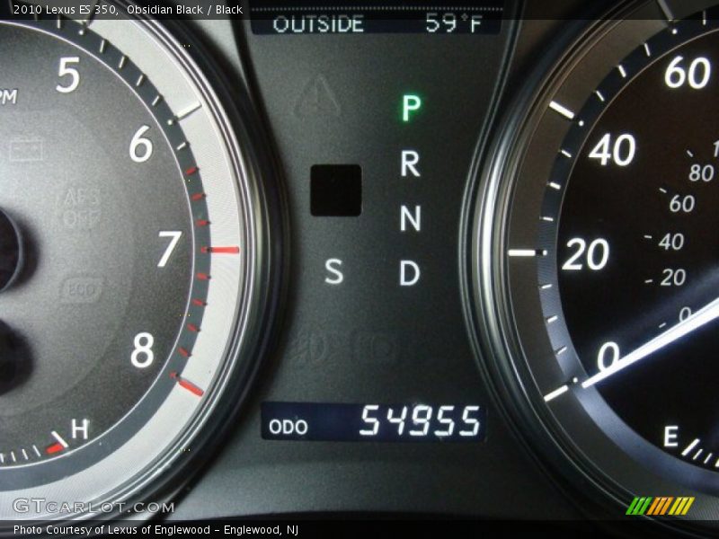 Obsidian Black / Black 2010 Lexus ES 350