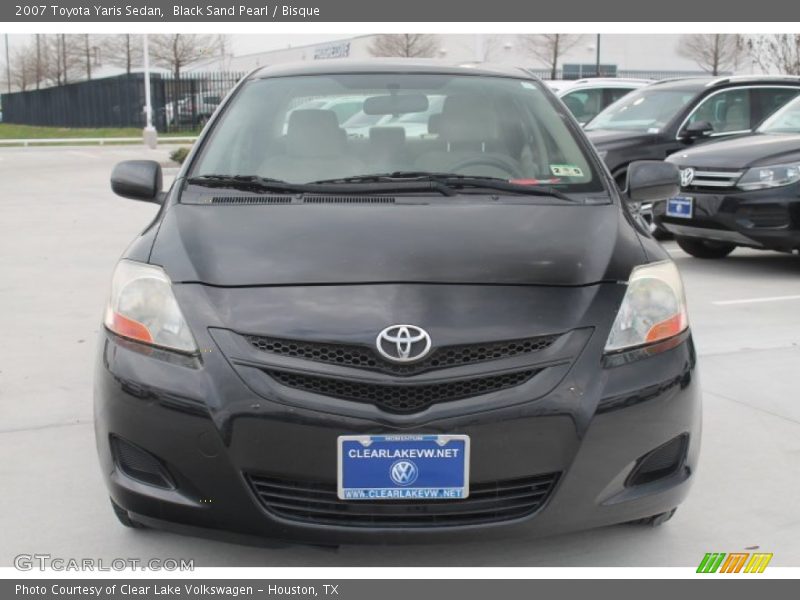 Black Sand Pearl / Bisque 2007 Toyota Yaris Sedan