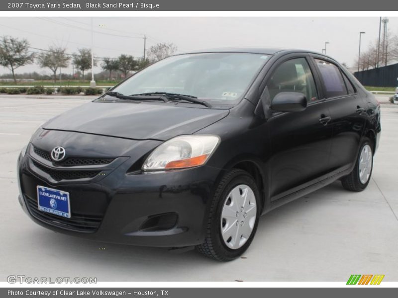 Black Sand Pearl / Bisque 2007 Toyota Yaris Sedan