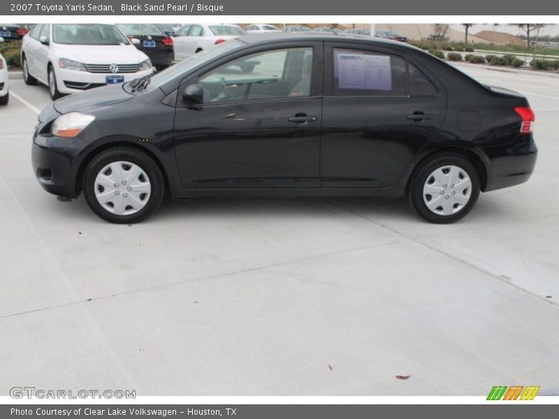 Black Sand Pearl / Bisque 2007 Toyota Yaris Sedan