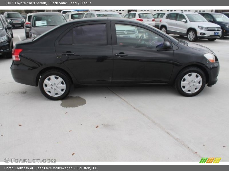 Black Sand Pearl / Bisque 2007 Toyota Yaris Sedan