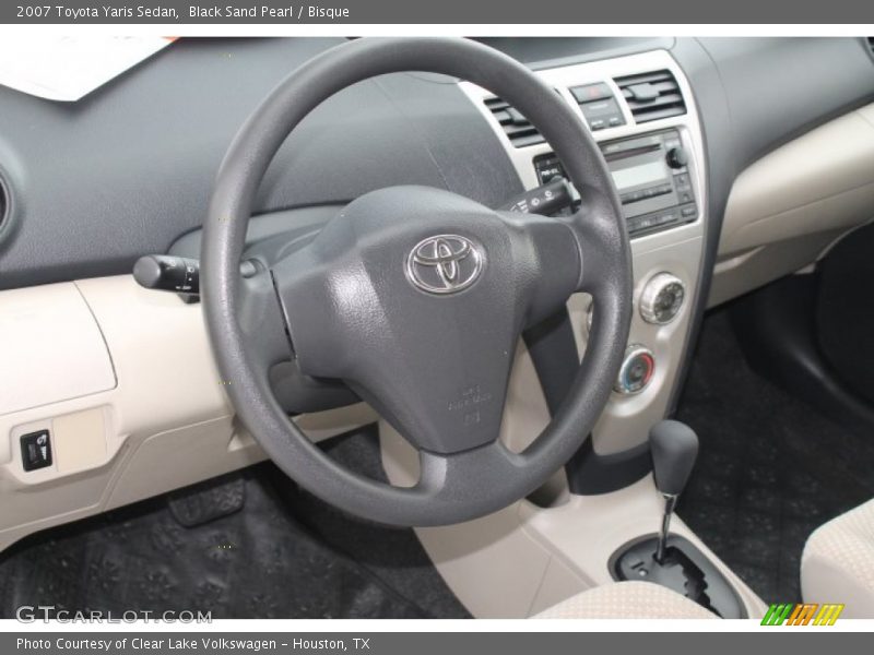 Black Sand Pearl / Bisque 2007 Toyota Yaris Sedan