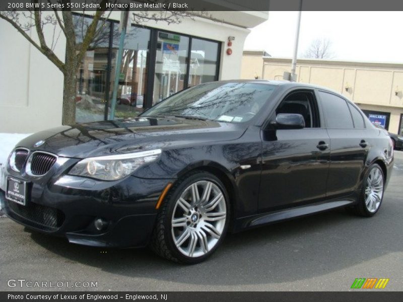 Monaco Blue Metallic / Black 2008 BMW 5 Series 550i Sedan