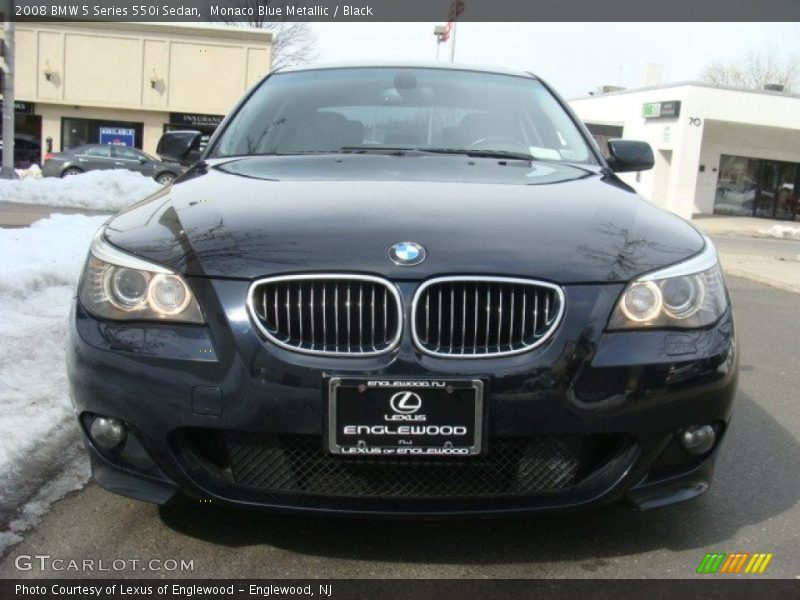 Monaco Blue Metallic / Black 2008 BMW 5 Series 550i Sedan