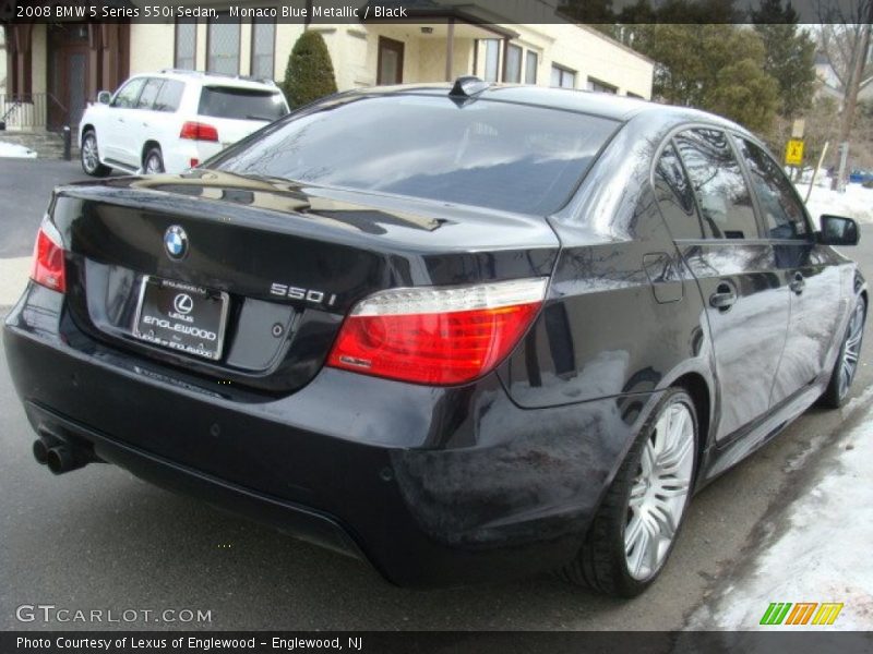 Monaco Blue Metallic / Black 2008 BMW 5 Series 550i Sedan