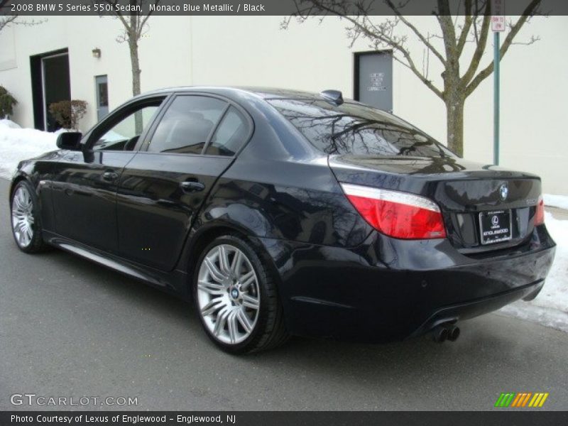 Monaco Blue Metallic / Black 2008 BMW 5 Series 550i Sedan