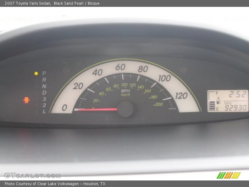 Black Sand Pearl / Bisque 2007 Toyota Yaris Sedan