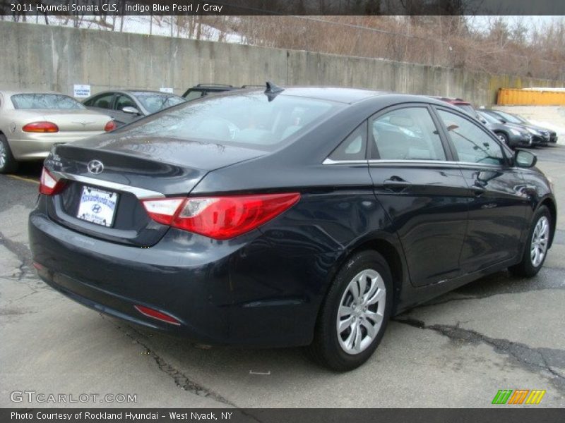 Indigo Blue Pearl / Gray 2011 Hyundai Sonata GLS