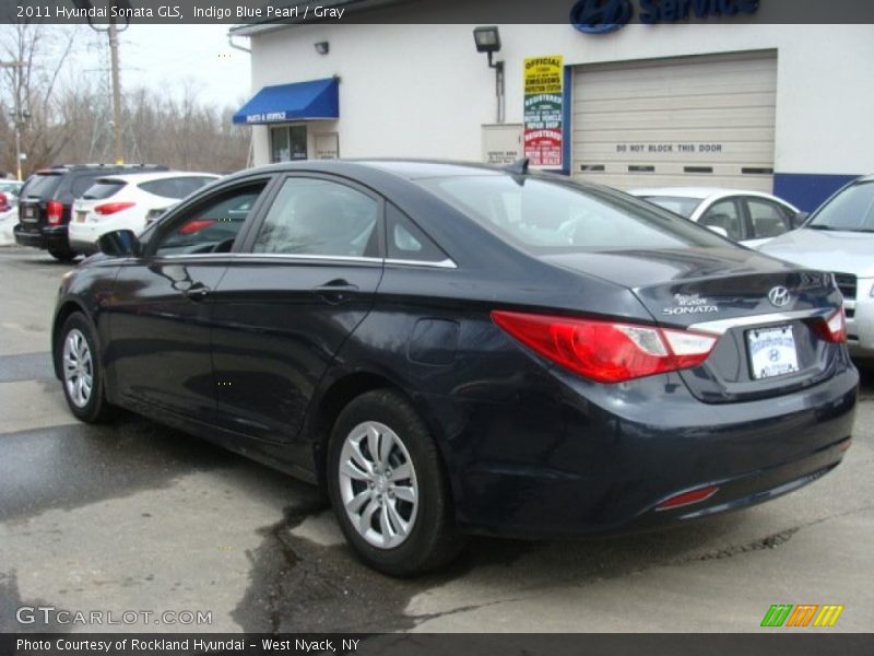 Indigo Blue Pearl / Gray 2011 Hyundai Sonata GLS