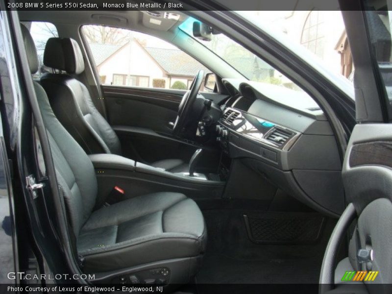 Monaco Blue Metallic / Black 2008 BMW 5 Series 550i Sedan