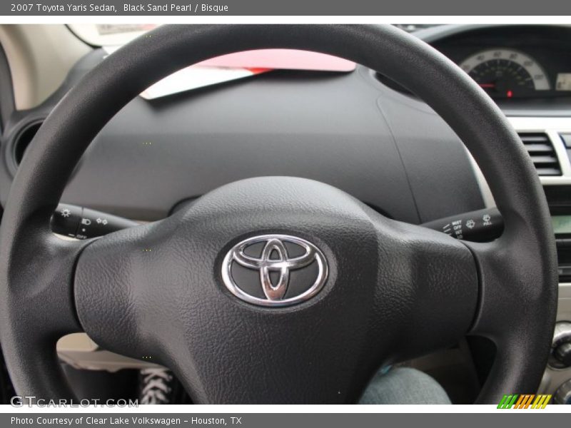 Black Sand Pearl / Bisque 2007 Toyota Yaris Sedan