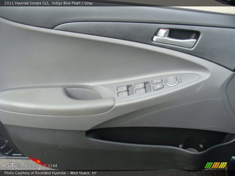 Indigo Blue Pearl / Gray 2011 Hyundai Sonata GLS