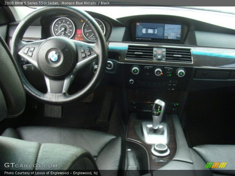 Monaco Blue Metallic / Black 2008 BMW 5 Series 550i Sedan