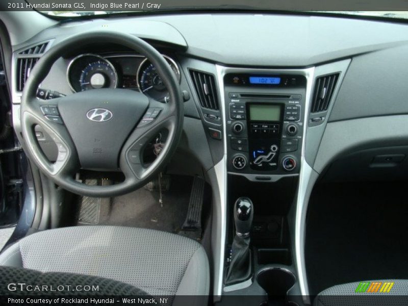 Indigo Blue Pearl / Gray 2011 Hyundai Sonata GLS