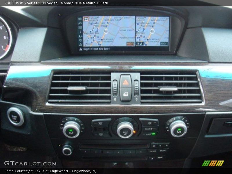 Monaco Blue Metallic / Black 2008 BMW 5 Series 550i Sedan