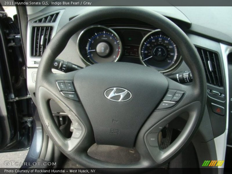 Indigo Blue Pearl / Gray 2011 Hyundai Sonata GLS