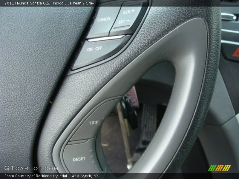 Indigo Blue Pearl / Gray 2011 Hyundai Sonata GLS
