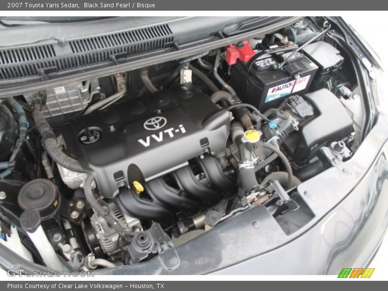 Black Sand Pearl / Bisque 2007 Toyota Yaris Sedan