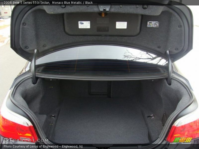 Monaco Blue Metallic / Black 2008 BMW 5 Series 550i Sedan