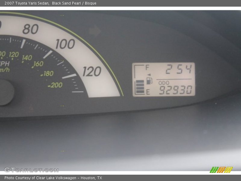 Black Sand Pearl / Bisque 2007 Toyota Yaris Sedan