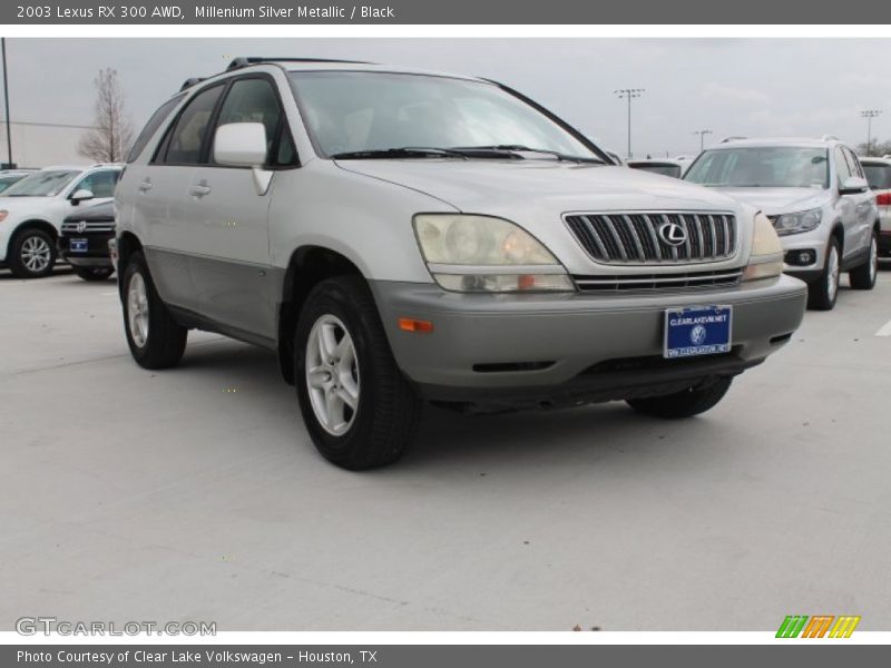 Millenium Silver Metallic / Black 2003 Lexus RX 300 AWD