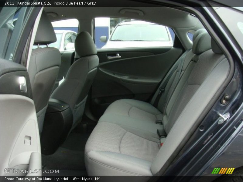 Indigo Blue Pearl / Gray 2011 Hyundai Sonata GLS