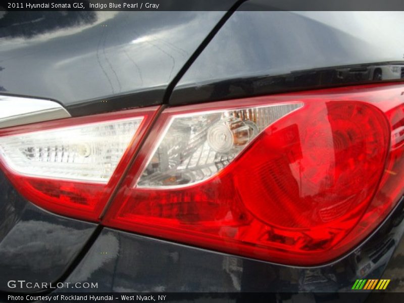 Indigo Blue Pearl / Gray 2011 Hyundai Sonata GLS