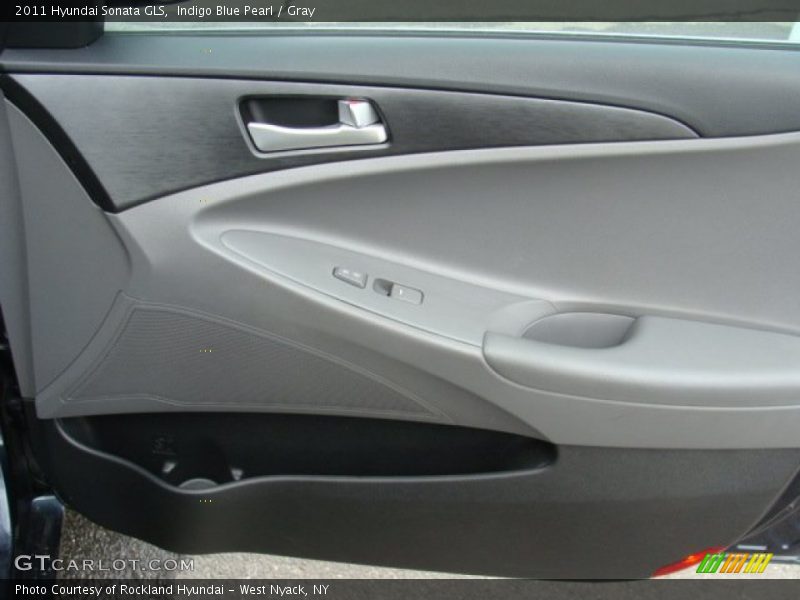 Indigo Blue Pearl / Gray 2011 Hyundai Sonata GLS
