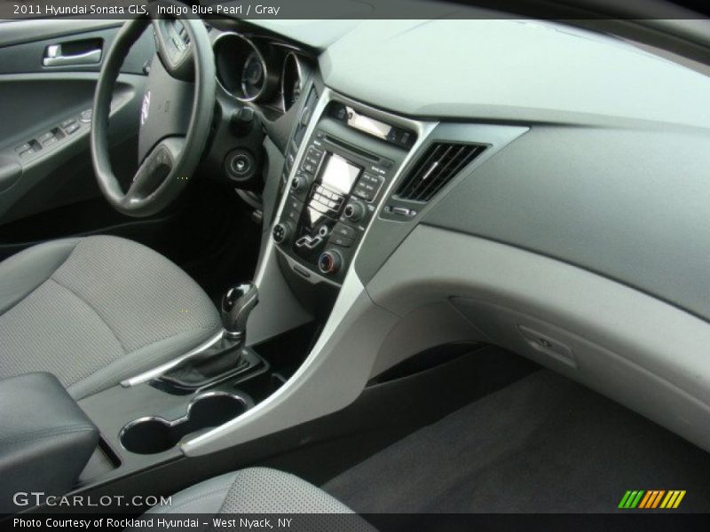 Indigo Blue Pearl / Gray 2011 Hyundai Sonata GLS