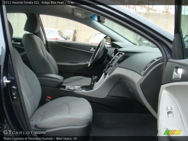Indigo Blue Pearl / Gray 2011 Hyundai Sonata GLS